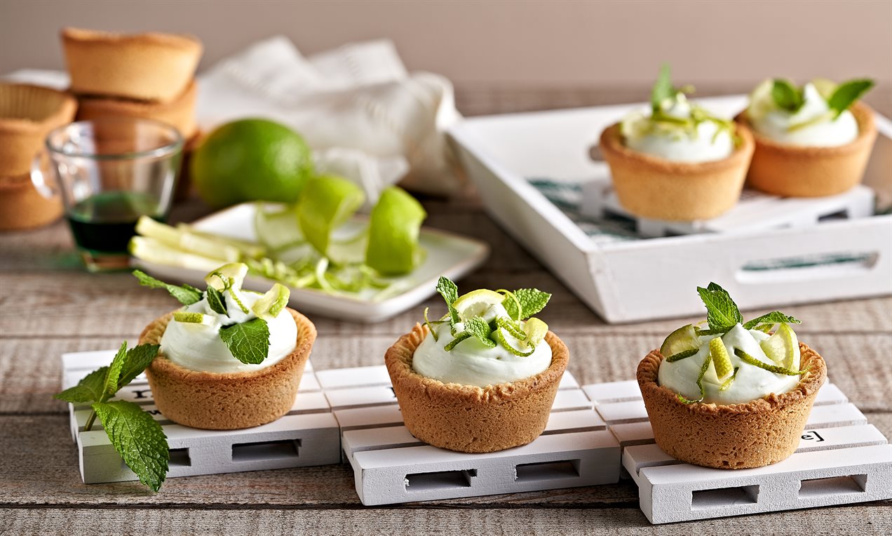 Tartellette menta e lime