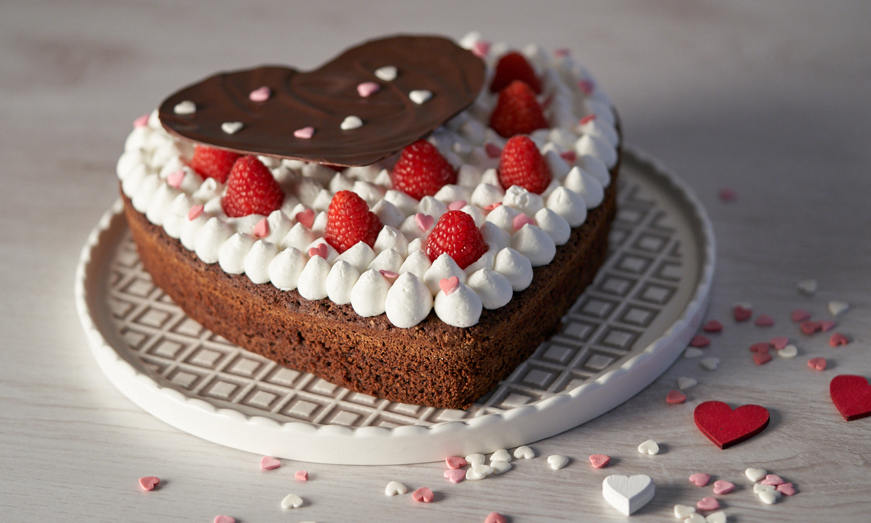 Torta di San Valentino al cacao
