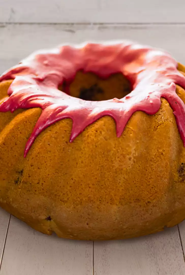 ciambella glassata ai mirtilli versione 2