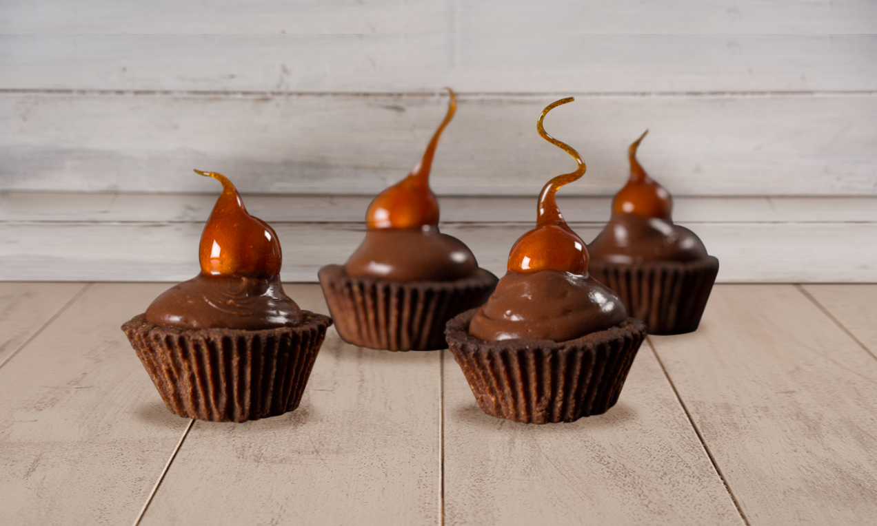 Pasticcini con crema all'acqua e cioccolato