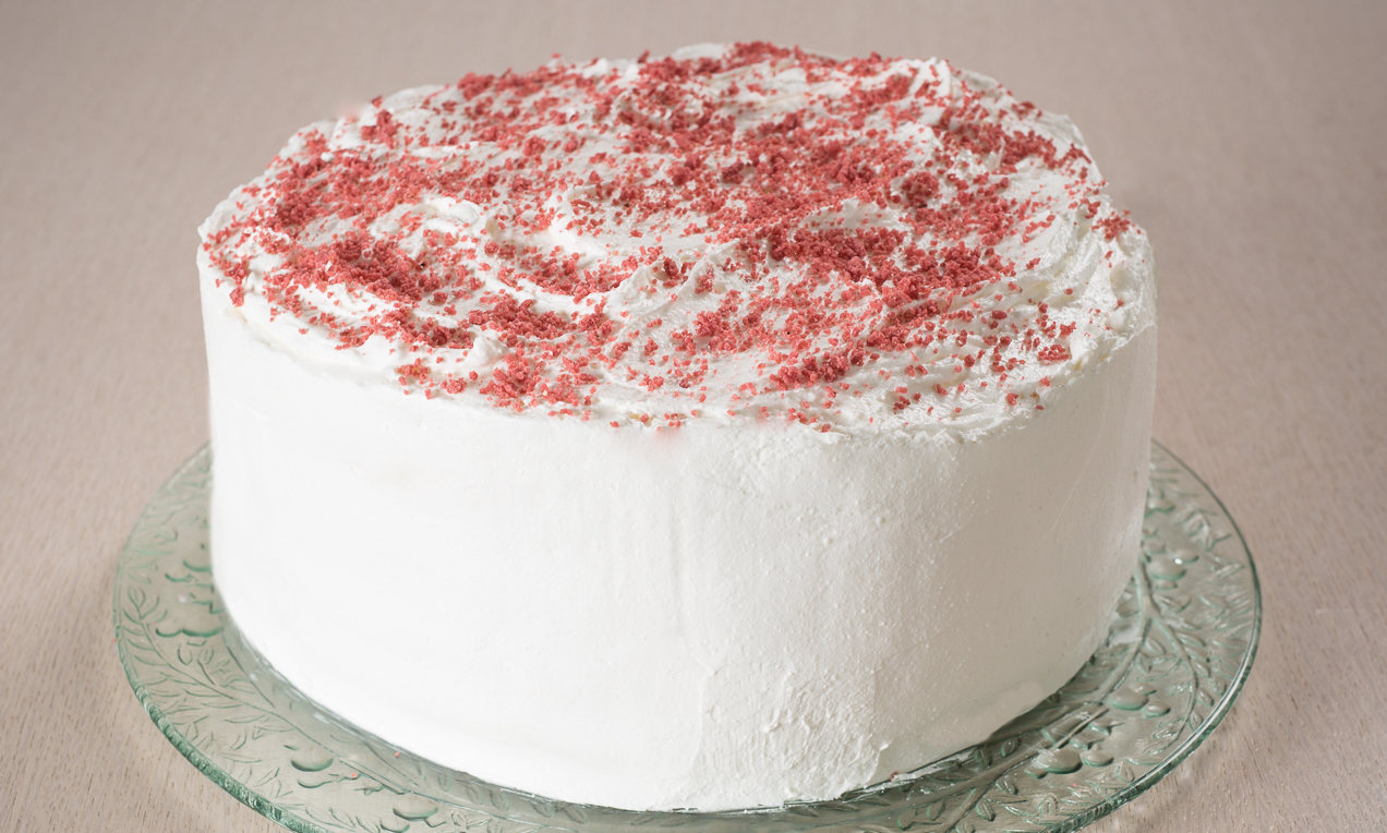 Red velvet cake ai lamponi