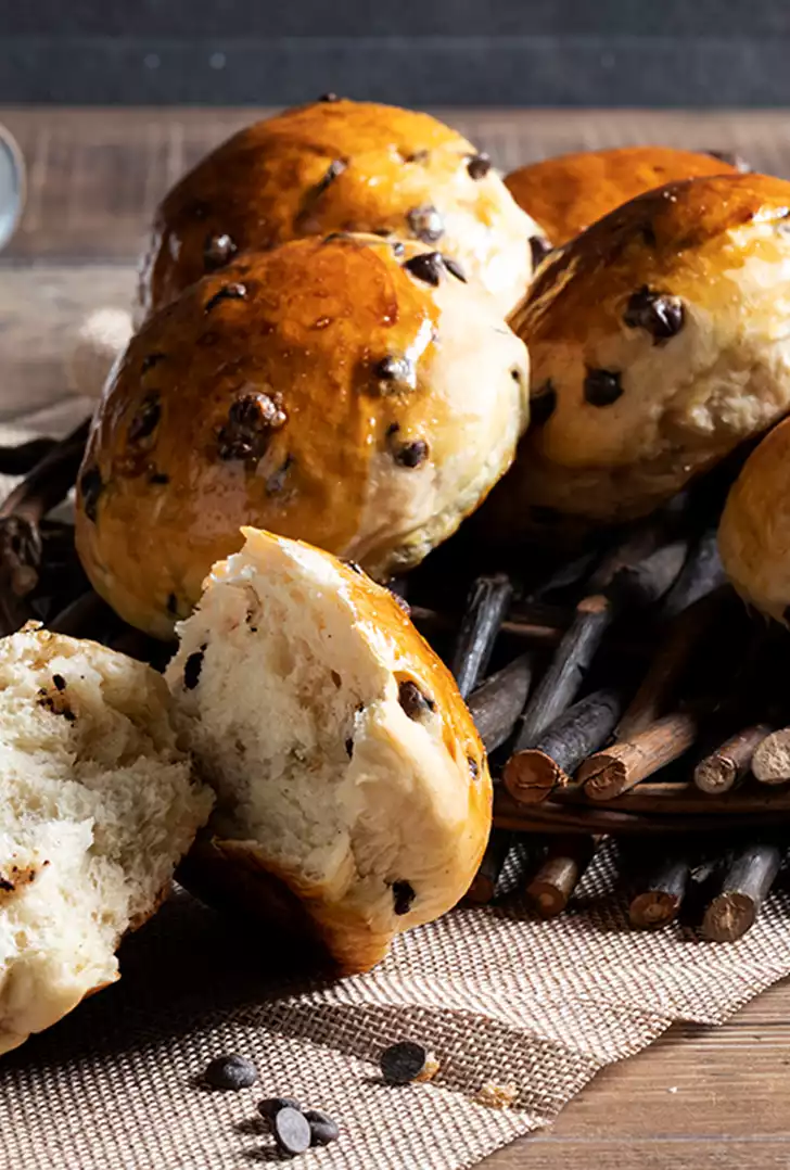 Panini con gocce di cioccolato