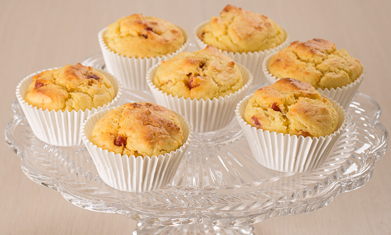 Muffin salati con salamino piccante