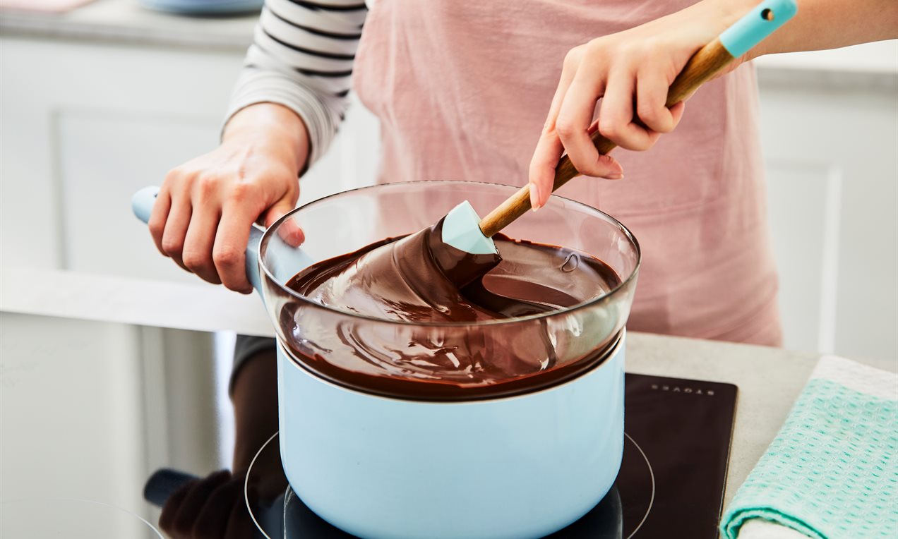 Melting Chocolate over a Pan