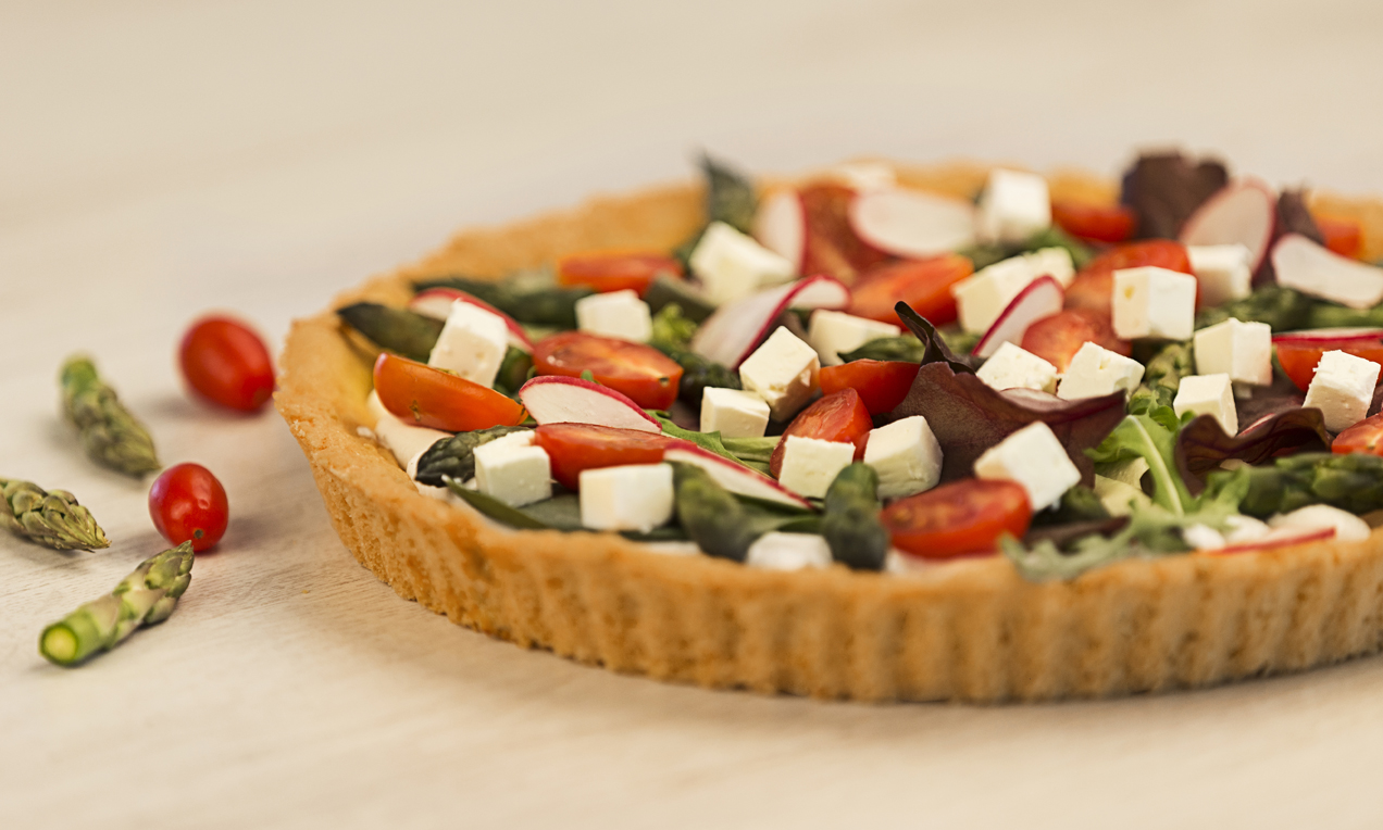 Crostata al formaggio e verdure