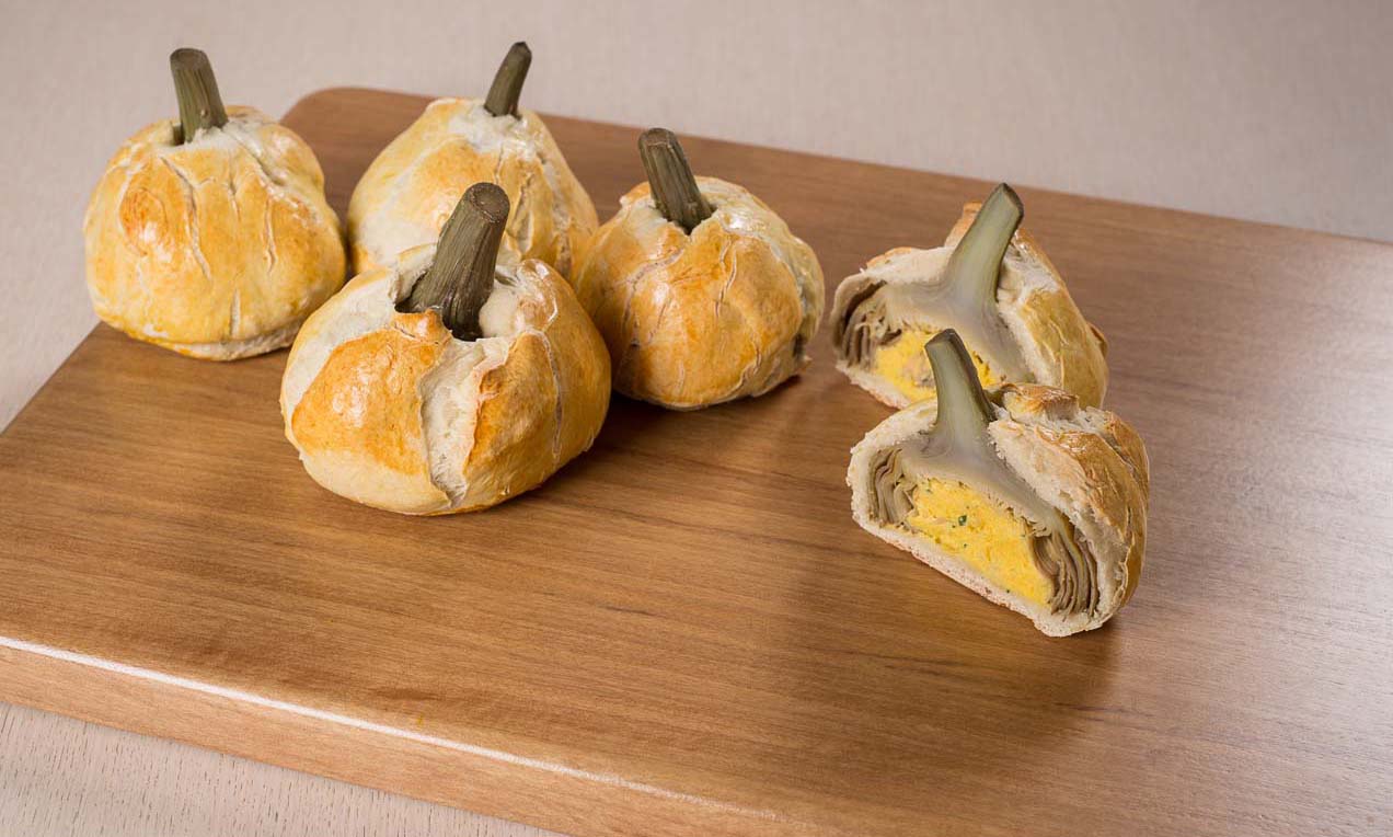 Carciofi ripieni in crosta di pane