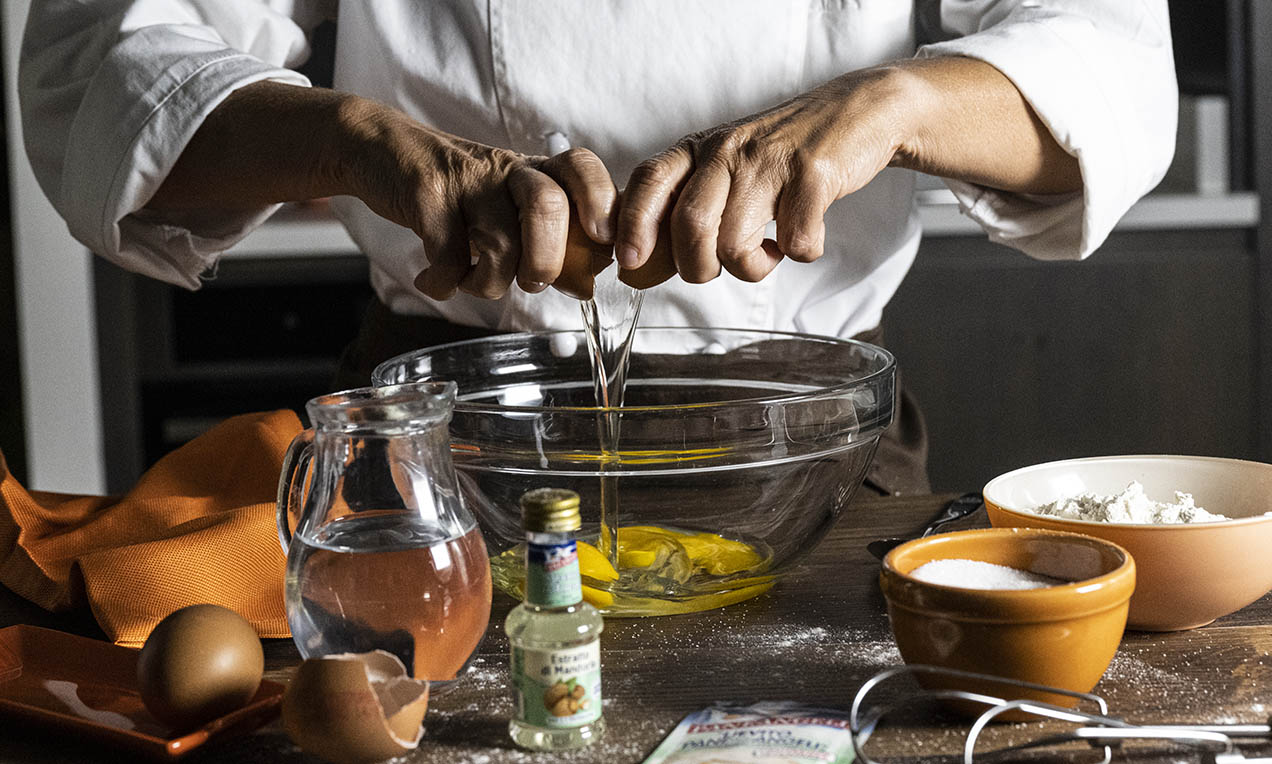 Step_torta di mandorle senza burro e olio