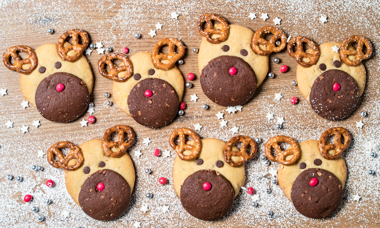 Biscotti di Natale a forma di renna
