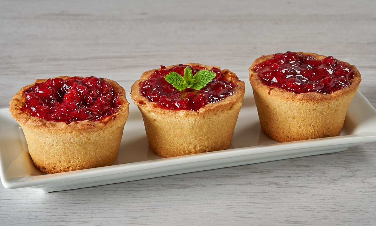 Tartellette di riso e frutti rossi