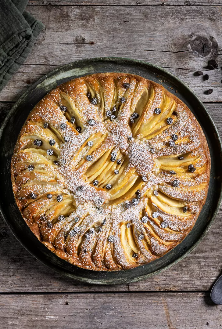 Torta di mele con gocce di cioccolato