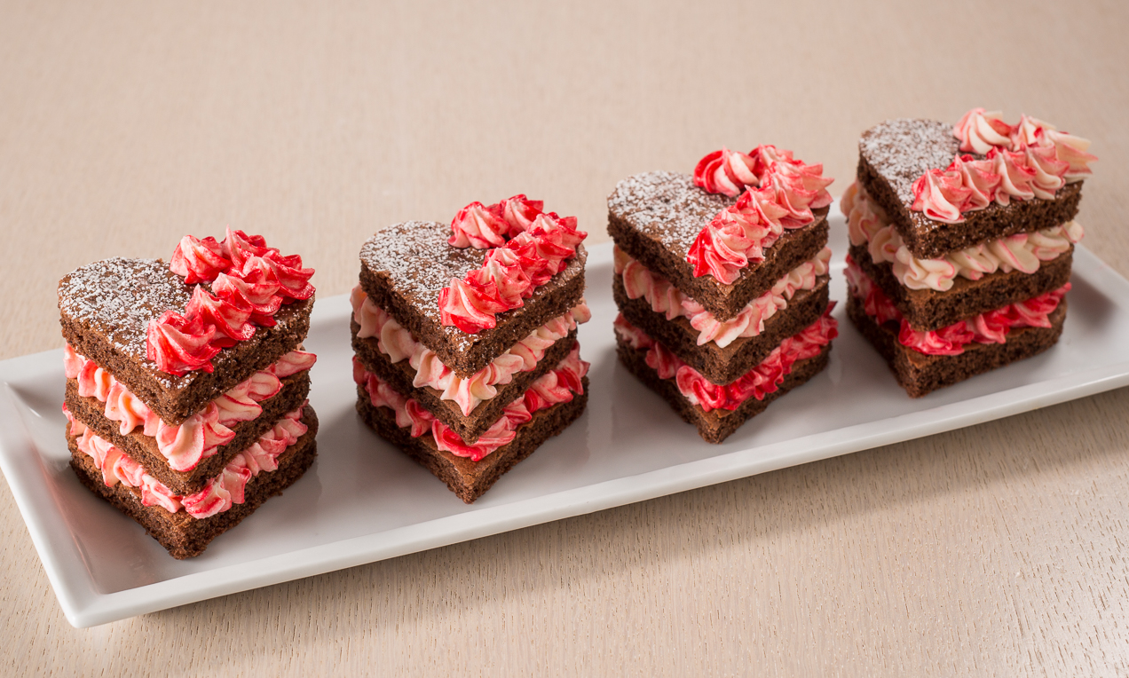 Minicake cioccolato a cuore