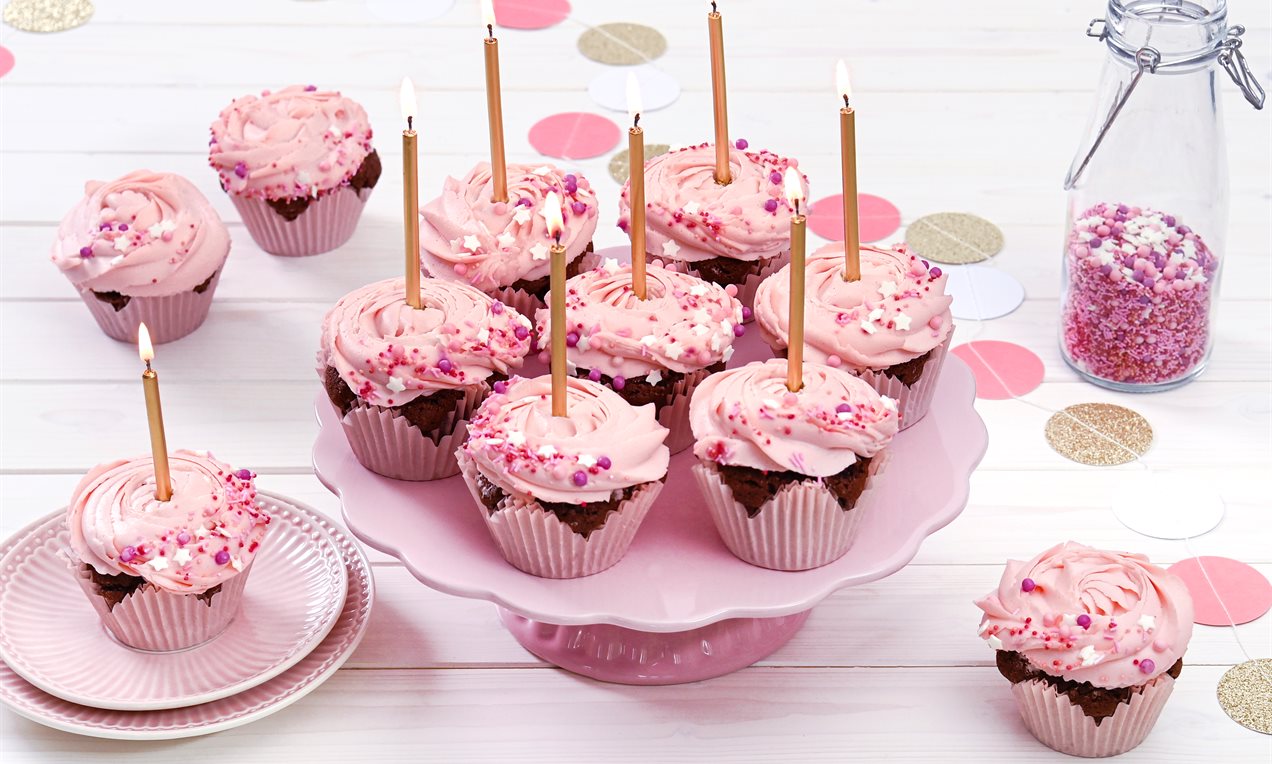 Rosa Cupcakes QF Dr. Oetker