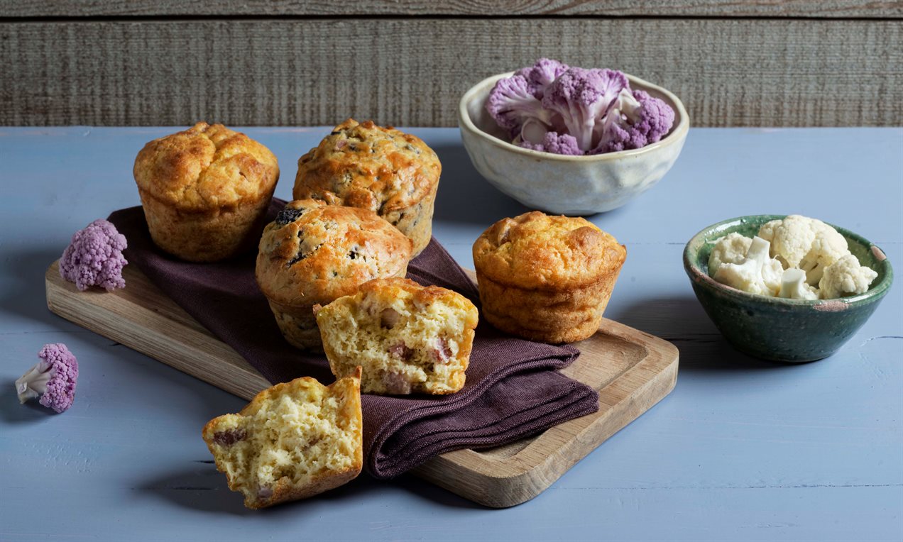 Muffin salati con gorgonzola e cavolfiori