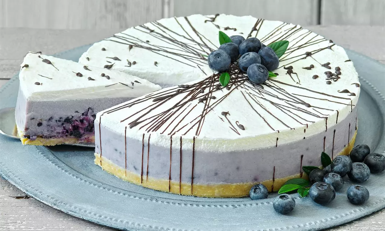 torta s čučoriedkami a ricottou