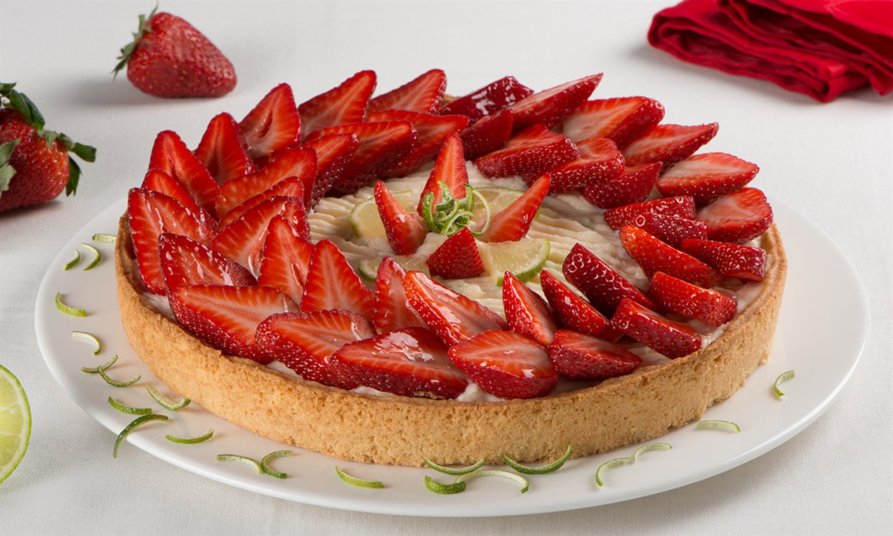 Crostata di fragole e lime