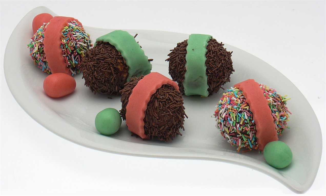 Palline di pastafrolla, ricotta e cacao