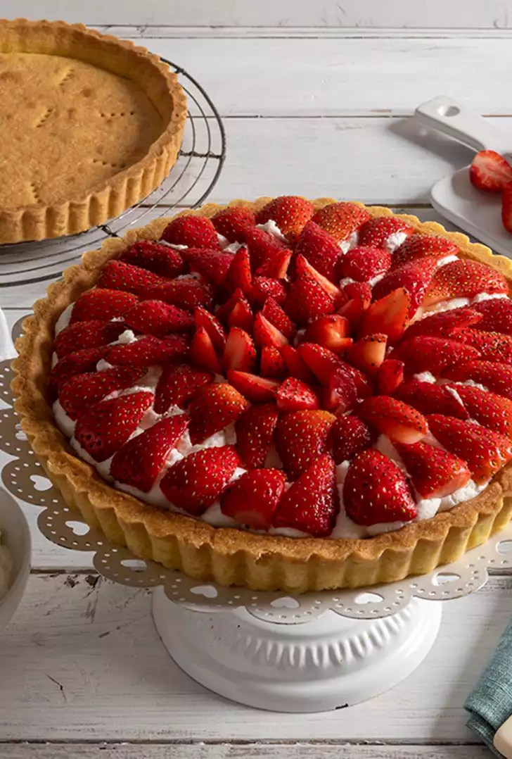 Crostata panna e fragole