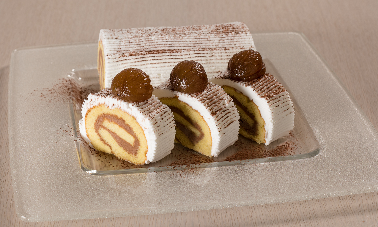 Tronchetto di Natale al marron glacé