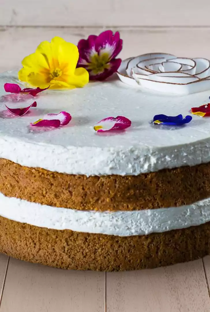 sponge cake con crema al cocco PA