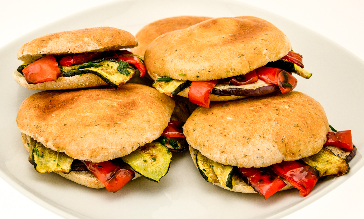 Focaccine alle verdure grigliate