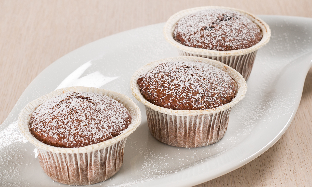 Tortine senza glutine al cacao e pere