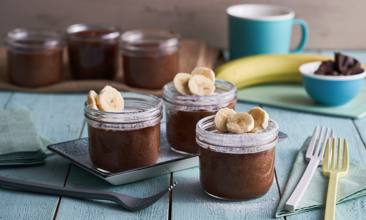 Tortini banane e cioccolato con farina di farro